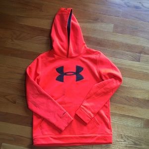 Boys Under Armour UA big logo storm hoodie